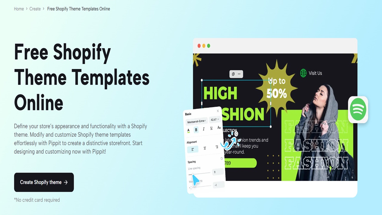 Shopify Theme Templates: Helpful Features If Pippit AI